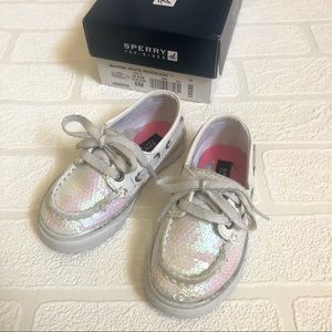 Sperry Iridescent Sparkle Lace Shoes